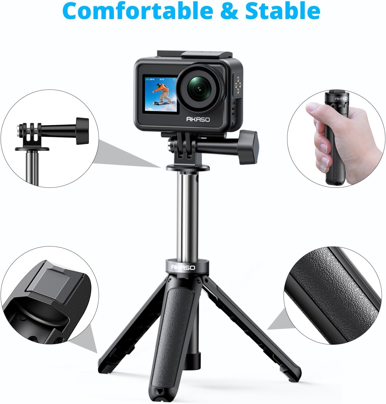 AKASO 22cm Selfie Stick Tripod