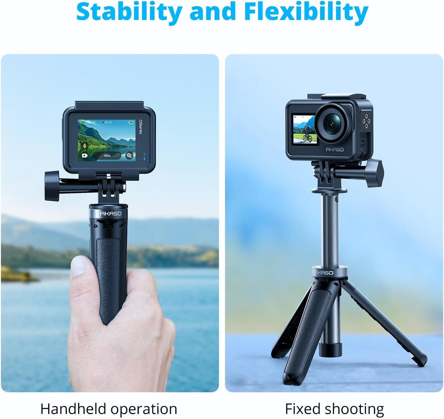 AKASO 22cm Selfie Stick Tripod