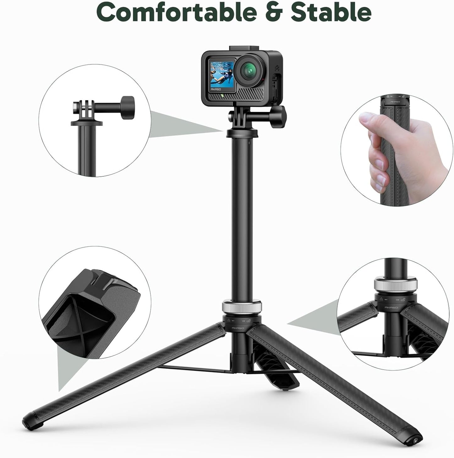 AKASO 160cm Selfie Stick Tripod