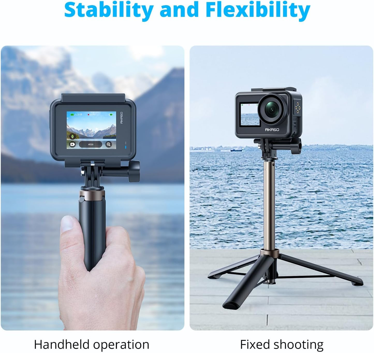 AKASO 60cm Selfie Stick Tripod