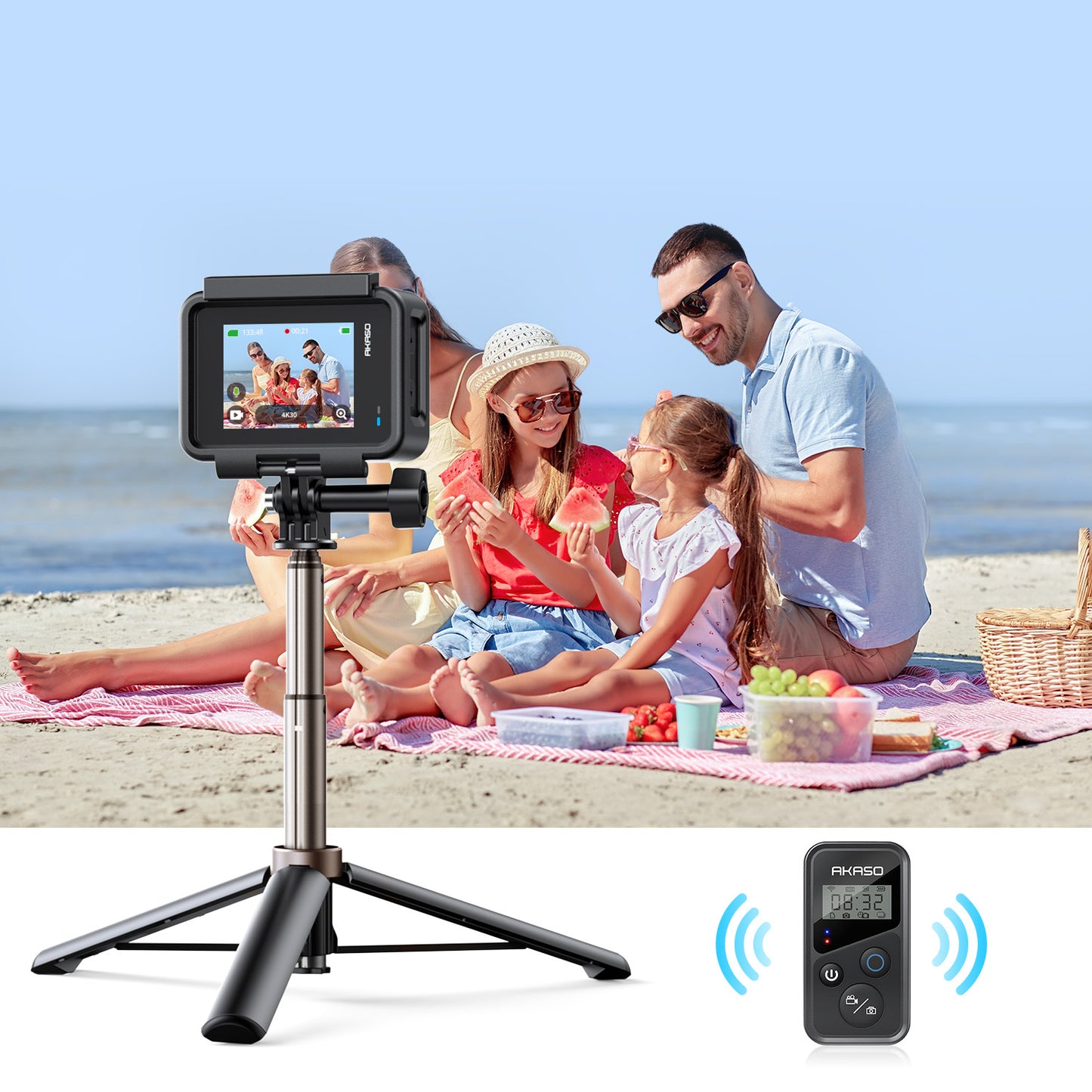 AKASO 60cm Selfie Stick Tripod