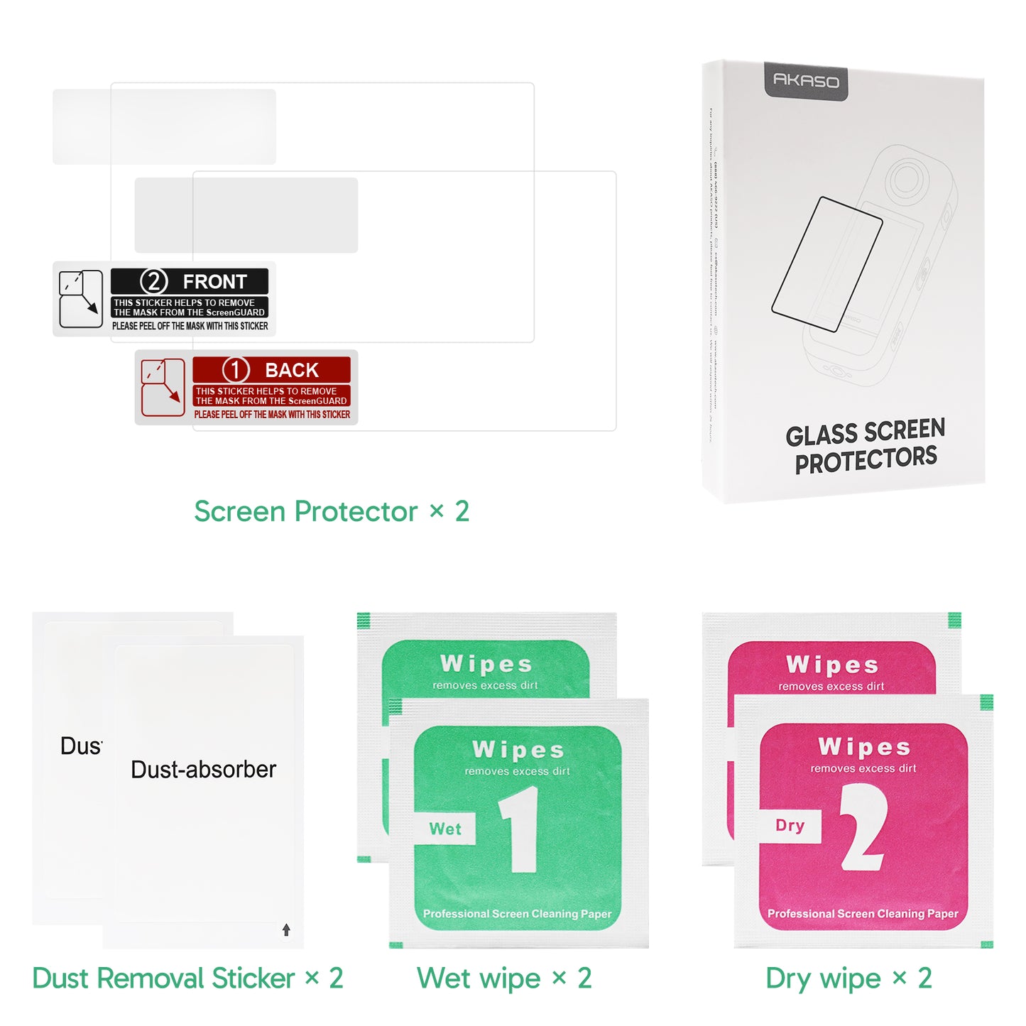 Akaso 360 Glass Screen Protectors