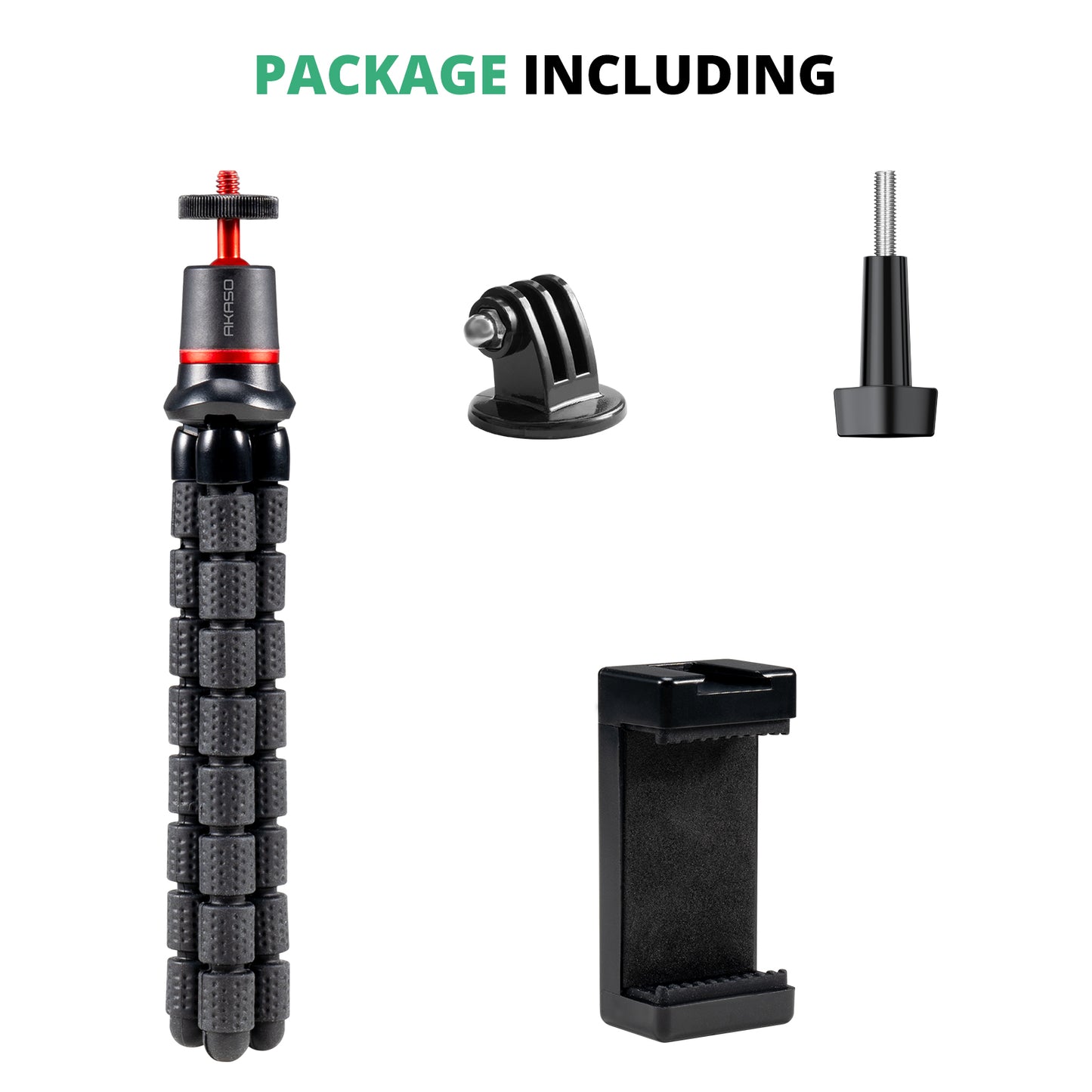 AKASO Flexible Tripod Action Camera Accessories Kit