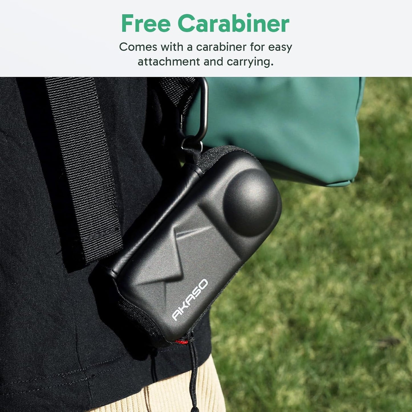 Comes with a carabiner for easyattachment and carrying