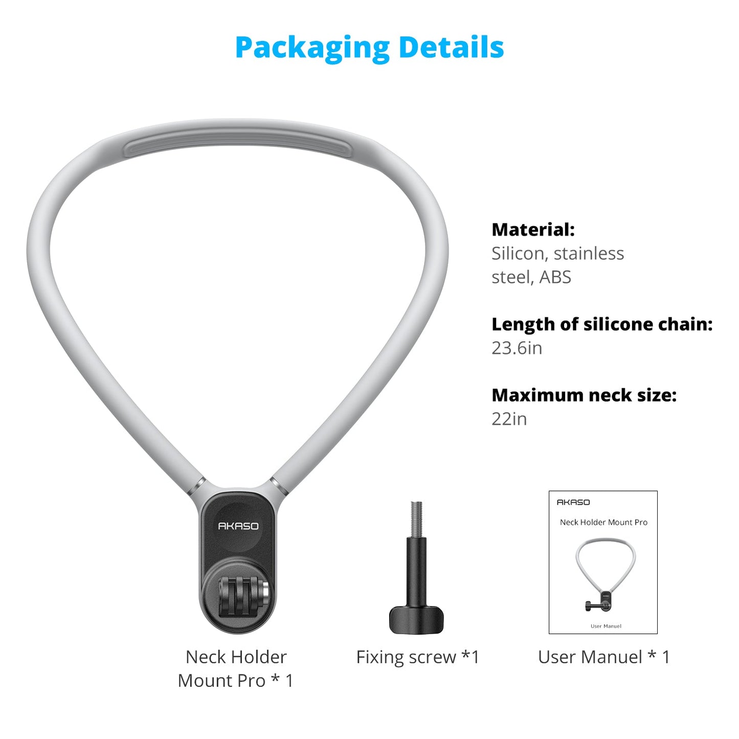 AKASO Magnetic Neck Mount Holder - Shop - AKASO