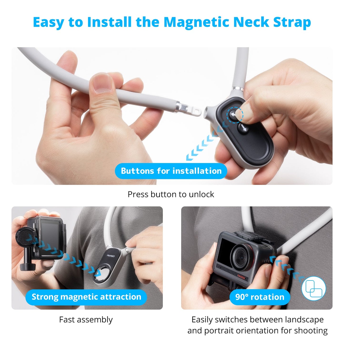 AKASO Magnetic Neck Mount Holder - Shop - AKASO