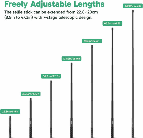 AKASO 120cm Invisible Selfie Stick
