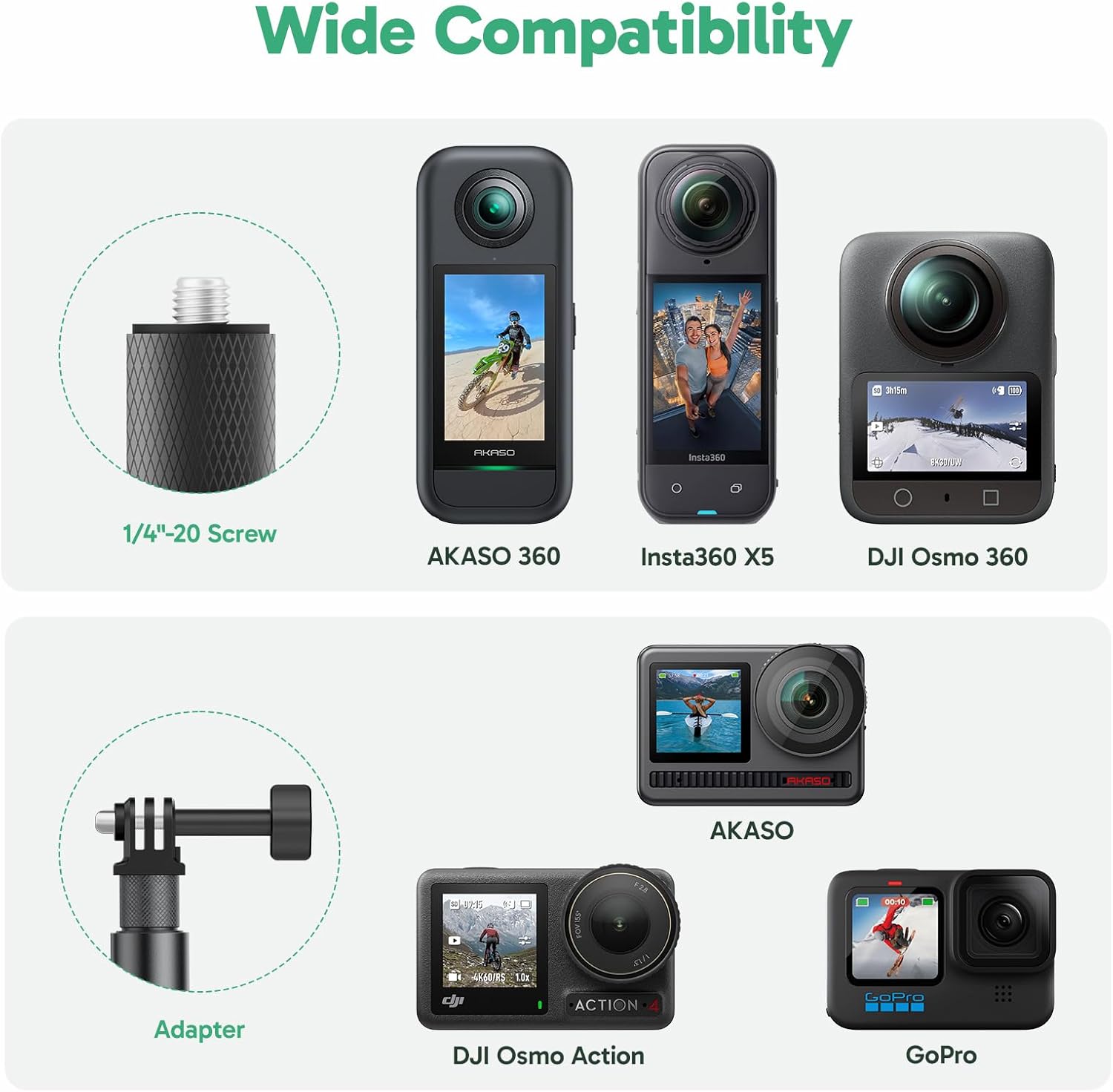 AKASO 120cm Invisible Selfie Stick – Shop-AKASO