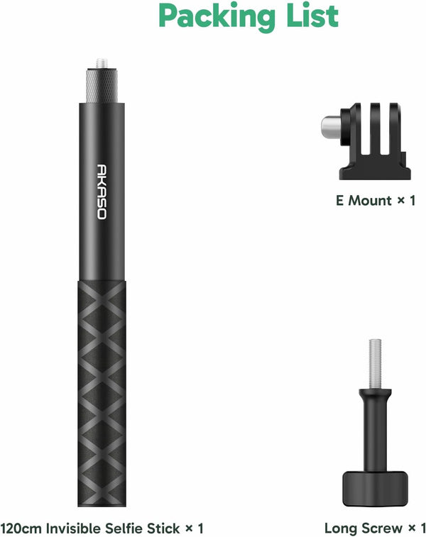 AKASO 120cm Invisible Selfie Stick
