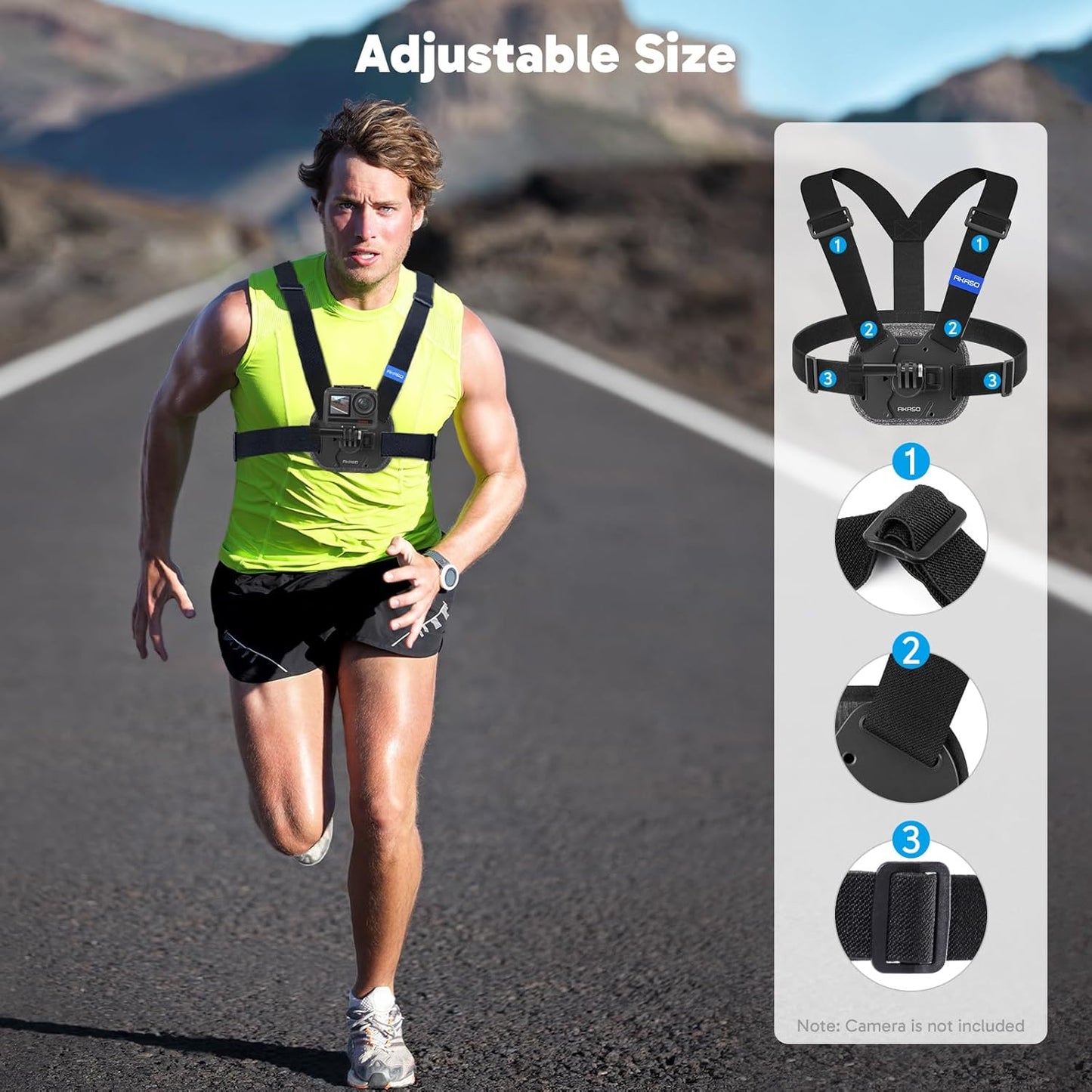 AKASO Quick Release Adjustable Chest Mount Harness Strap
