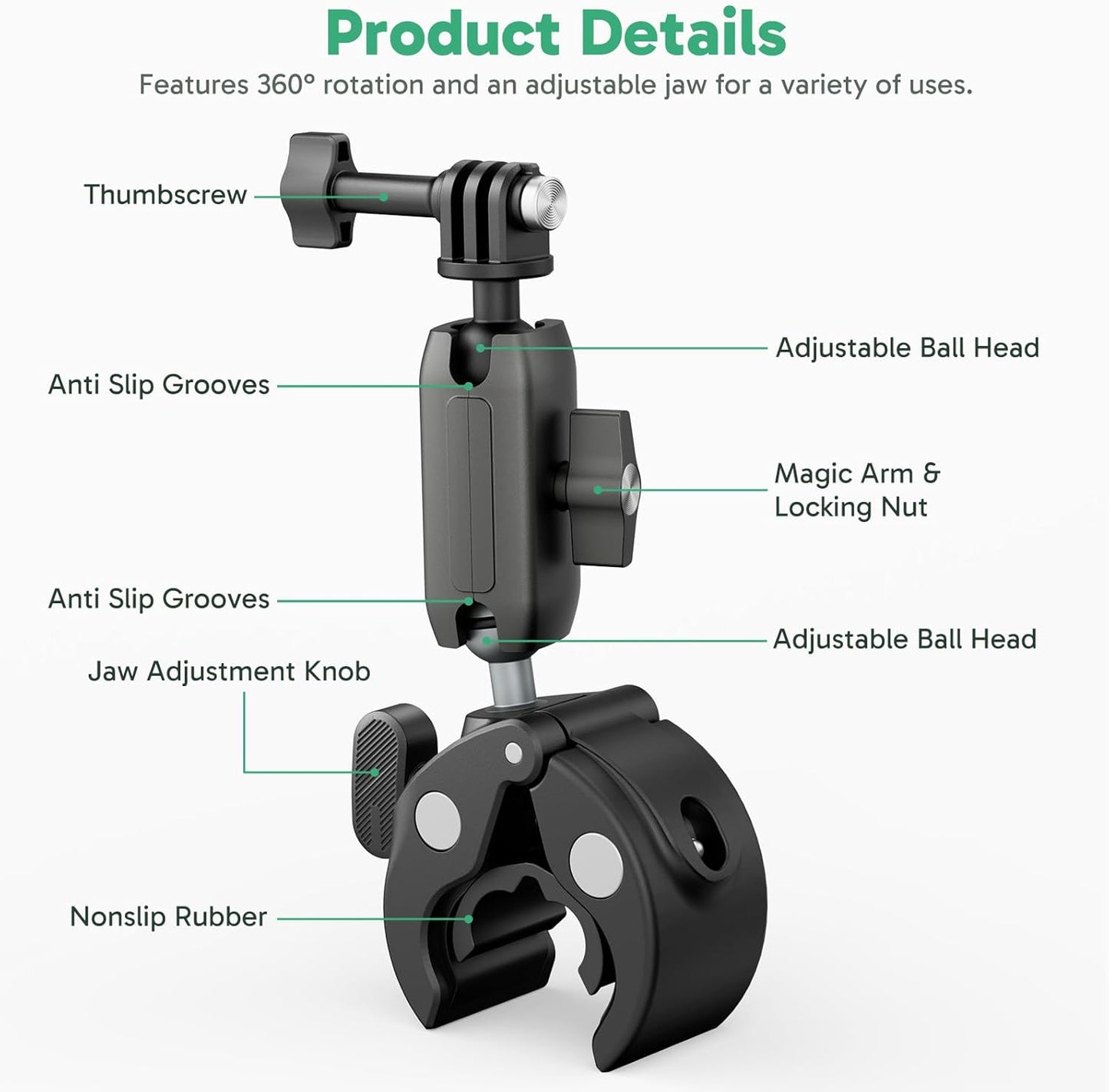 AKASO Action Camera Handlebar Clamp Mount