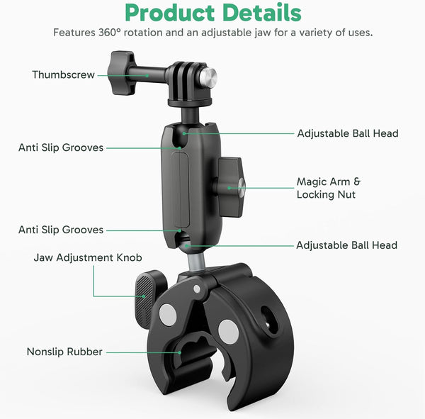 AKASO Action Camera Handlebar Clamp Mount