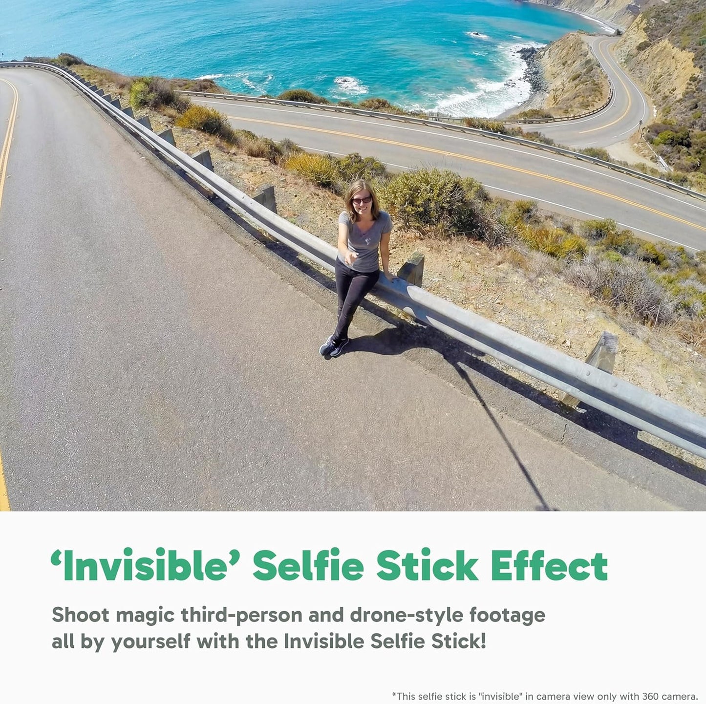 AKASO 118"/3m Invisible Selfie Stick