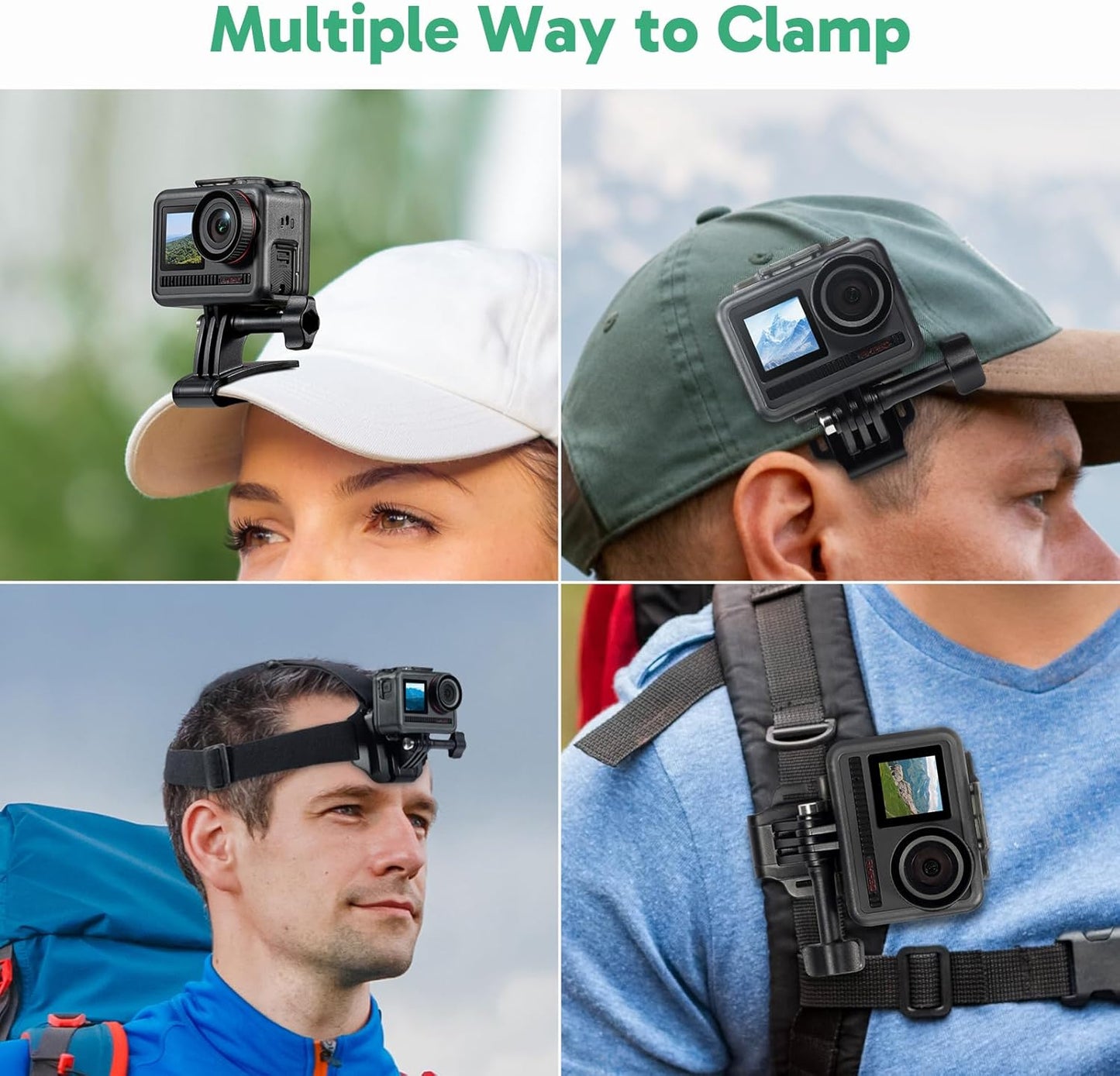 2-in-1 Quick Release Adjustable Head Strap Mount