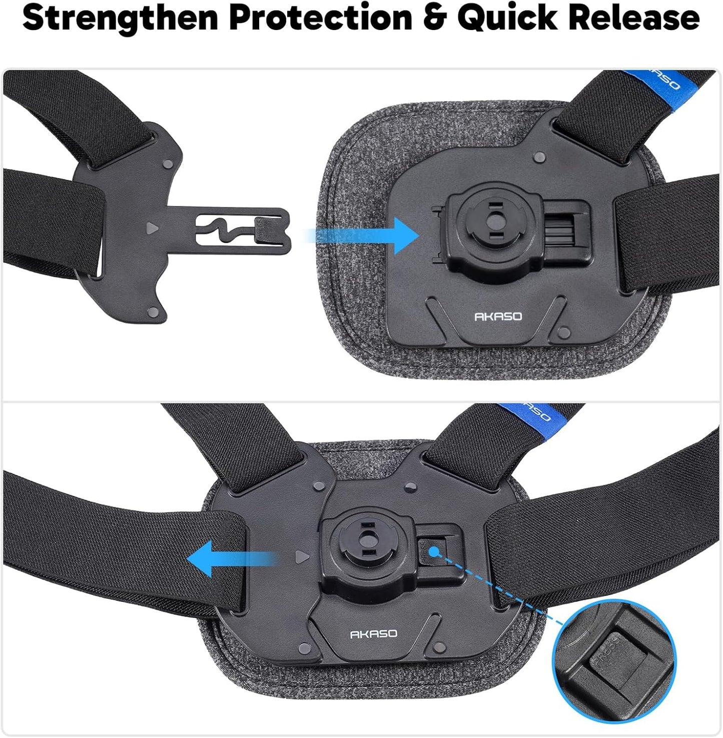 AKASO Quick Release Adjustable Chest Mount Harness Strap