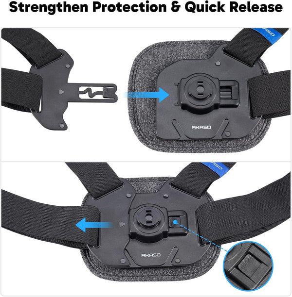 AKASO Quick Release Adjustable Chest Mount Harness Strap