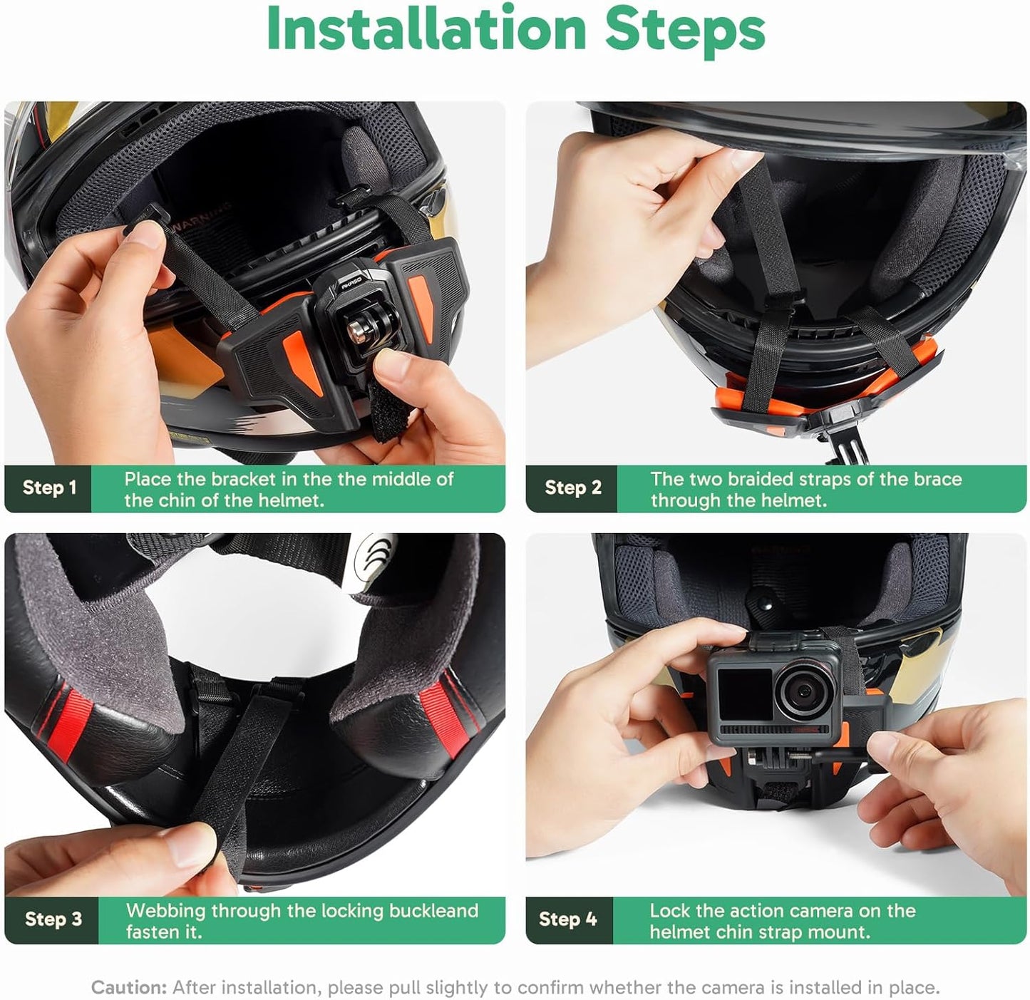 AKASO Motorcycle Helmet Chin Strap Mount