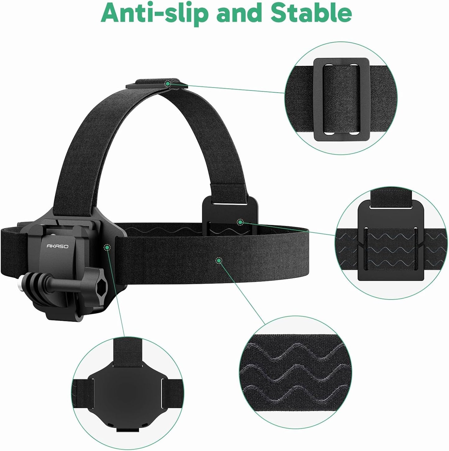 2-in-1 Quick Release Adjustable Head Strap Mount