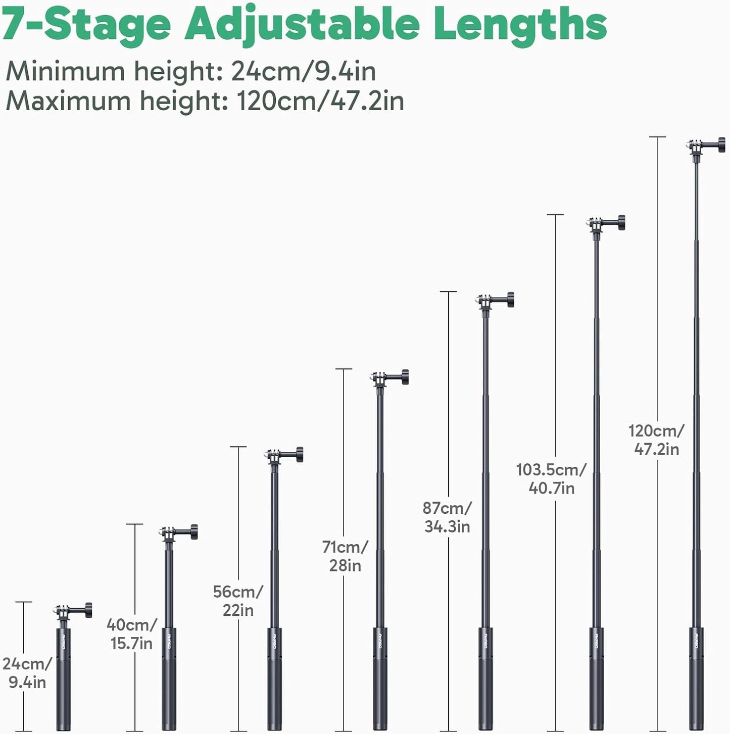 7-Stage Adjustable Lengths