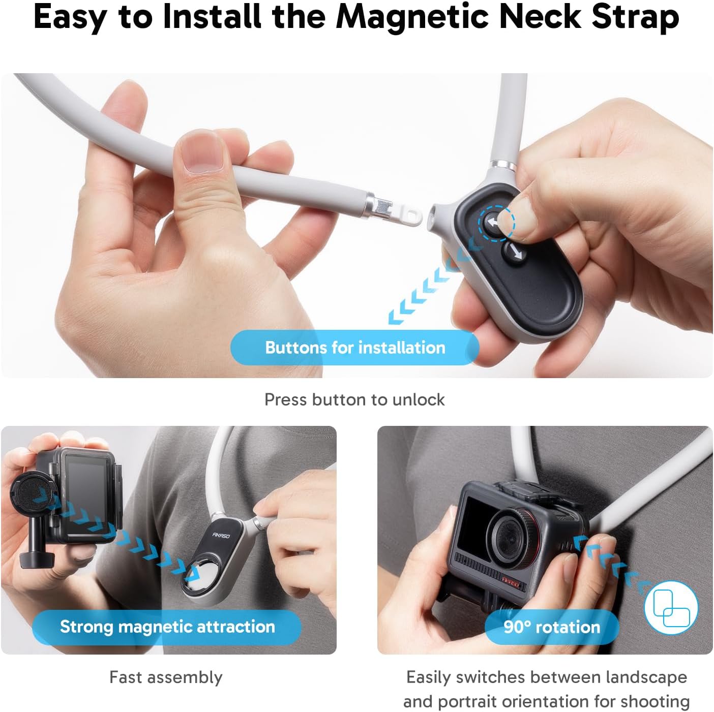 AKASO マグネット式マウントホルダーセット