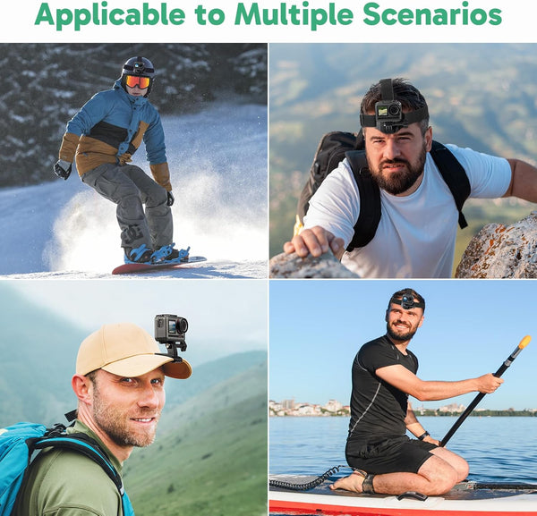 2-in-1 Quick Release Adjustable Head Strap Mount