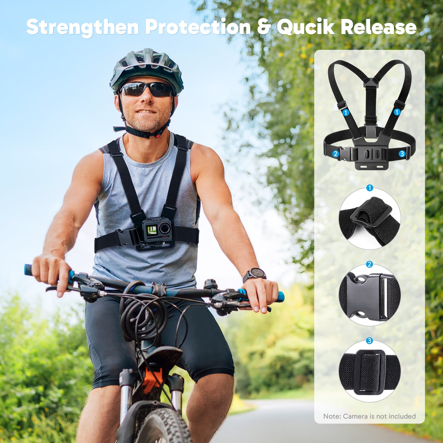 AKASO 6 in 1 Chest Strap