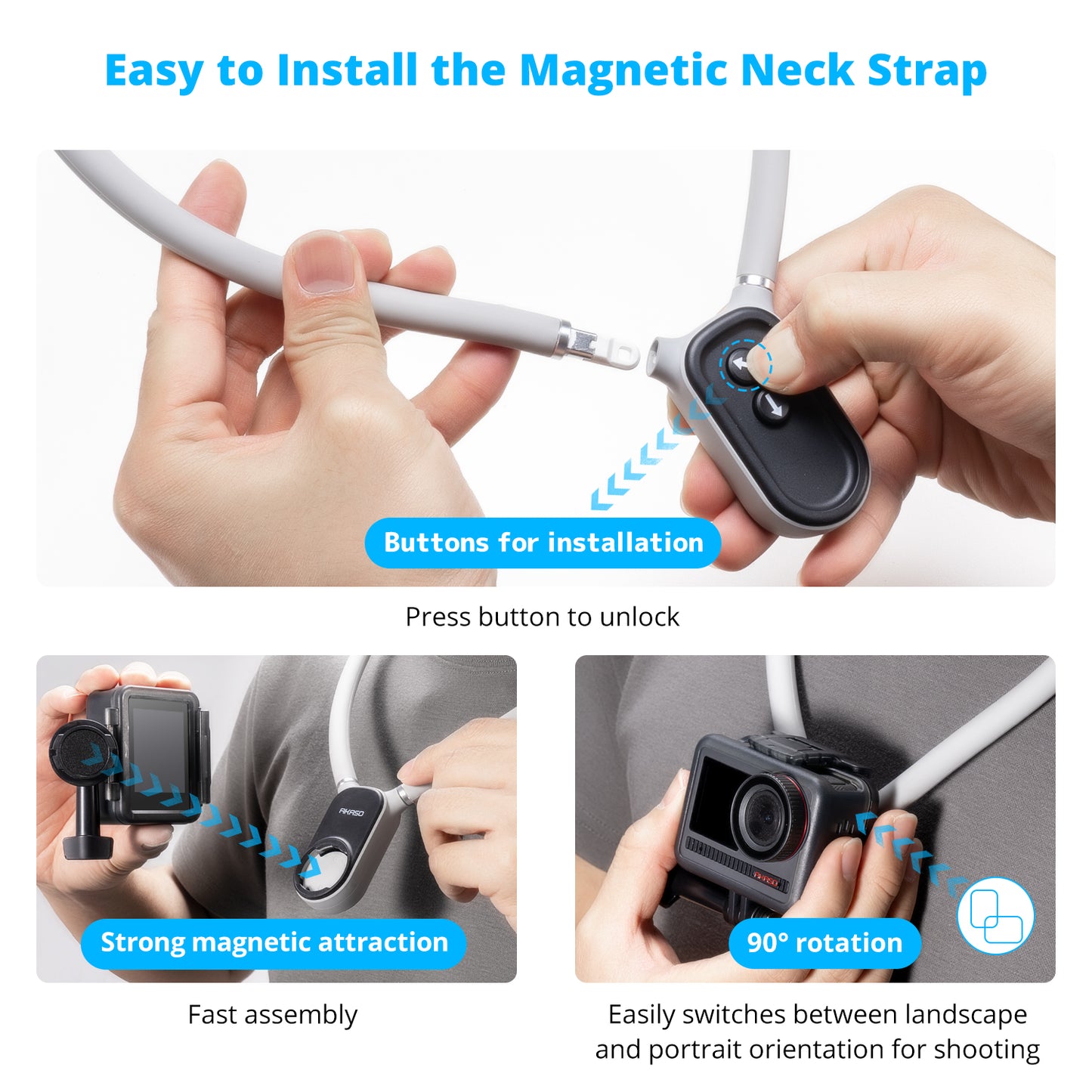 AKASO Magnetic Neck Mount Holder