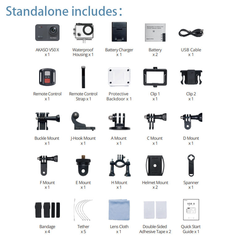 その他 Akaso v50x Amazon.com : AKASO V50X Native 4K30fps WiFi Action Camera